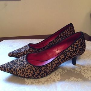Leopard Print Nine West Heels, size 6.5